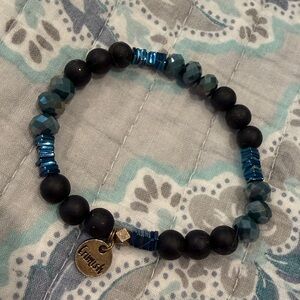 Erimish Black and Blue Beaded Bracelet